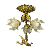 Lustre en bronzé ancien époque Napoléon III