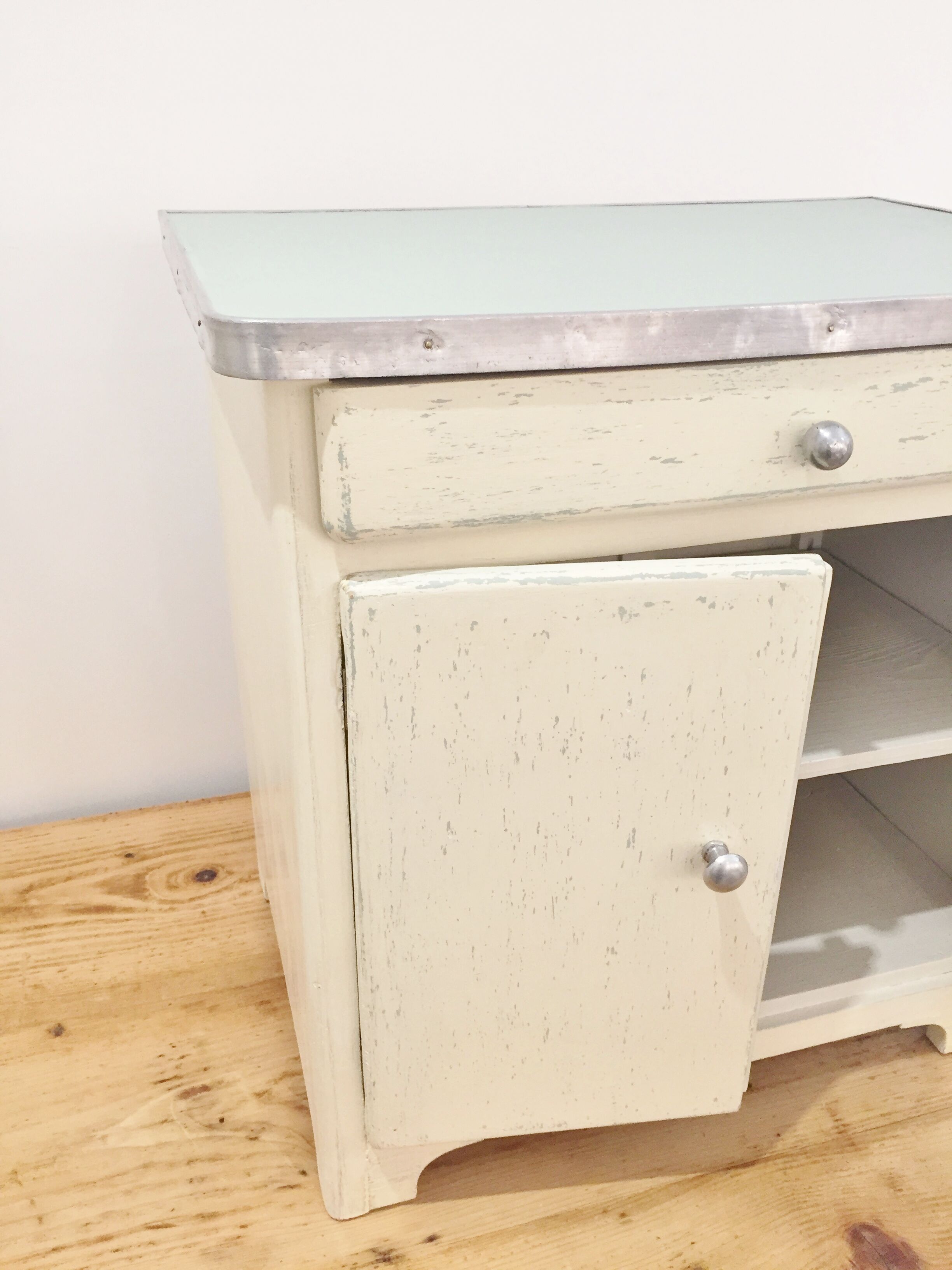 Small green grey vintage Cabinet
