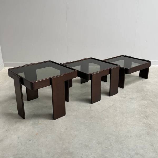 Vintage Cassina nesting tables by Gianfranco Frattini, Italy 1960s