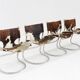 Vintage dining room chairs chrome and cowhide by Parravicini Fratelli