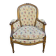 Bergère style Louis XVI en tissu fleuri