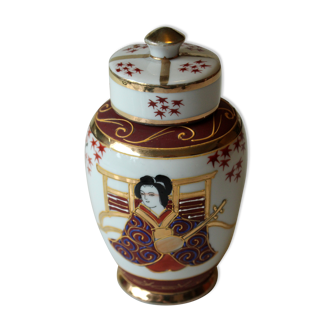 1980s vintage japanese ceramic  tea box
