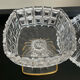 Vintage glass and brass candy box