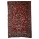 Tapis persan Kashan ancien fait main, 136 cm x 204 cm, années 1910