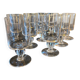 10 old glasses with twisted stems