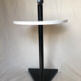 80s side table, black & white geometric shapes