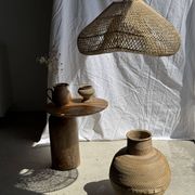 Suspension or rattan lampshade in the shape of a cloud or flattened bubble D60 H35