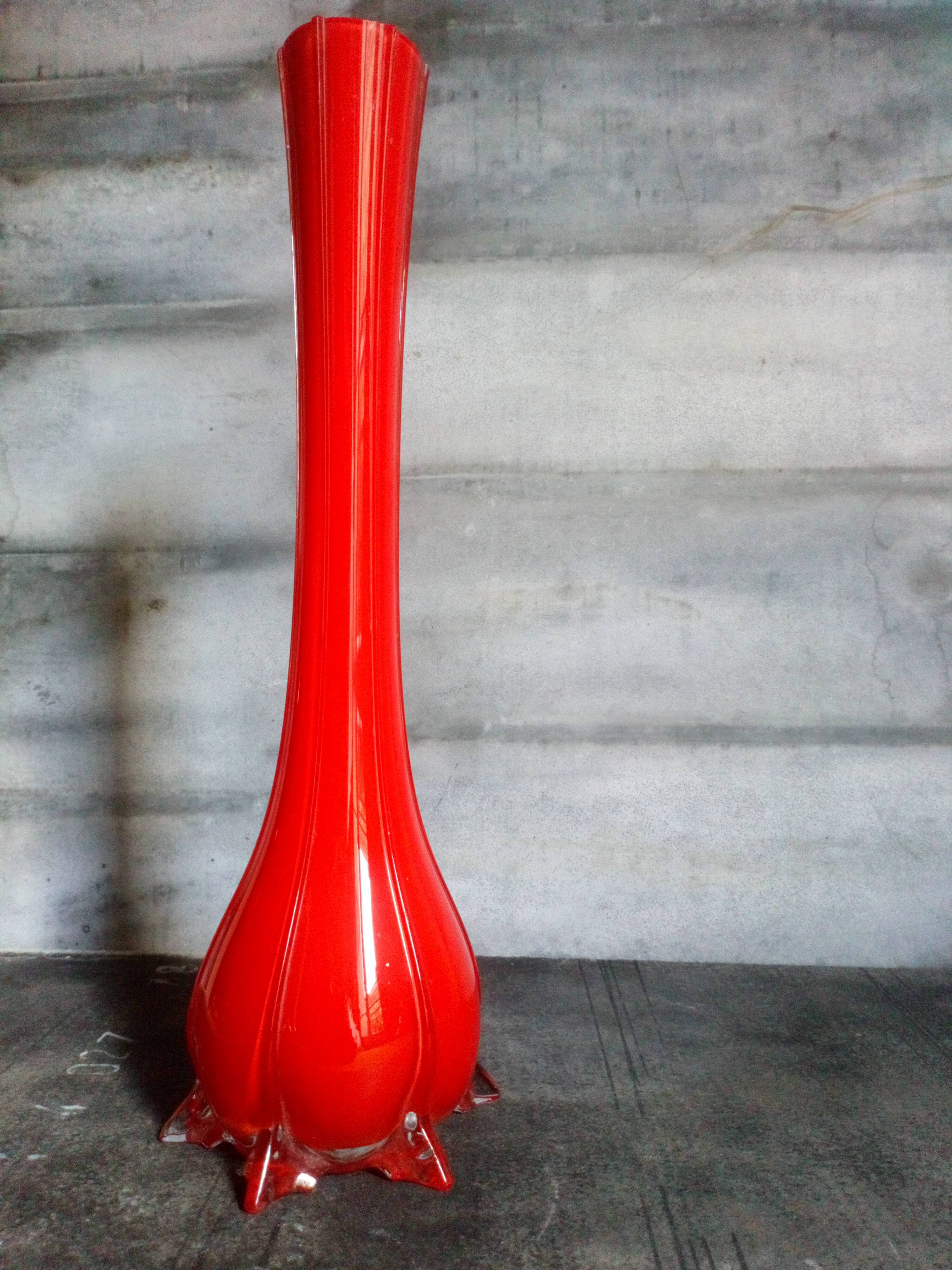 Soliflore stretched glass painted 60s