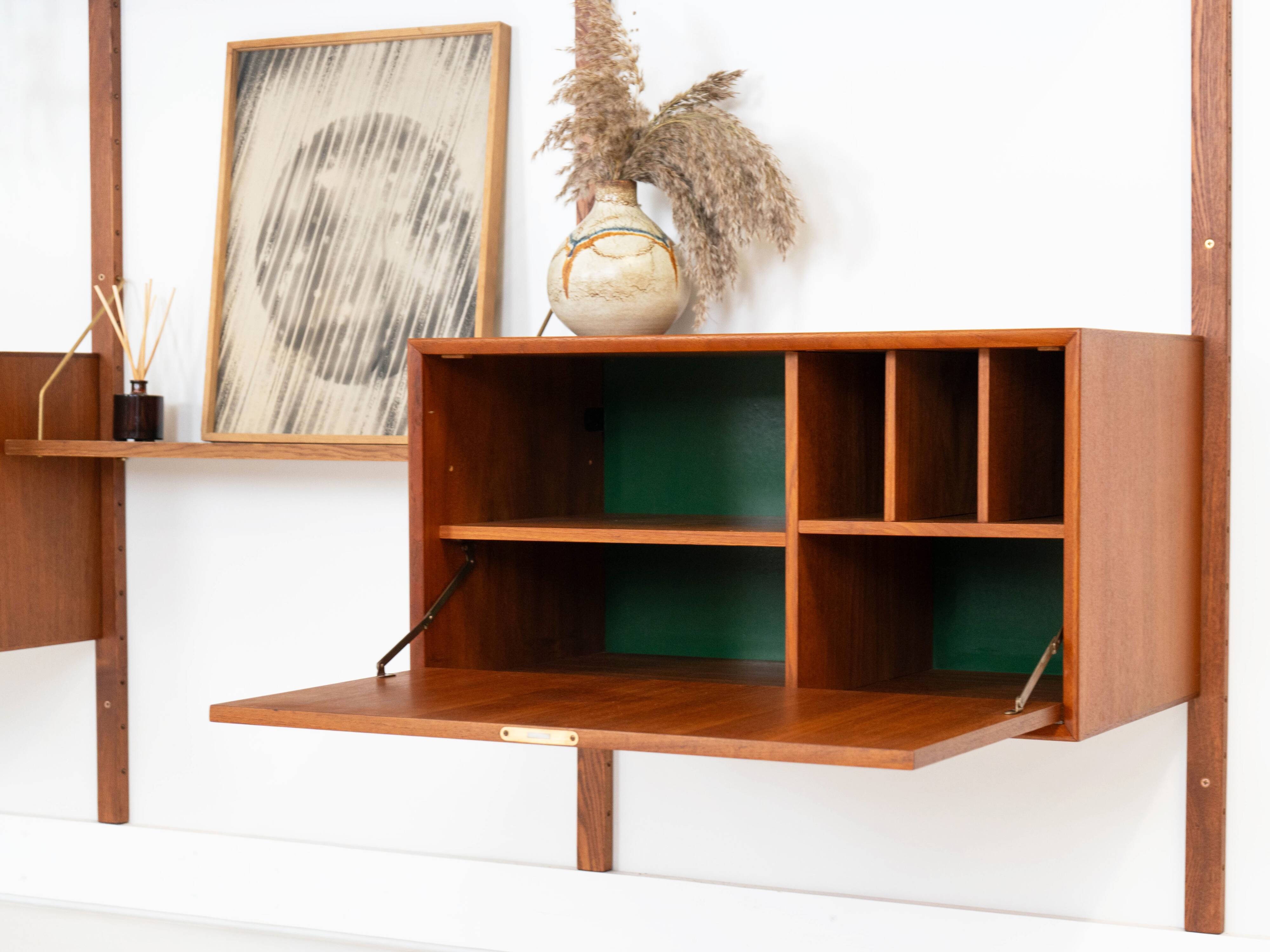 Étagère modulaire en teck, design danois, années 1960, fabriquée au Danemark