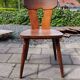 Vintage Brutalist Stube solid wood dining chair