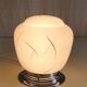 Ceiling light, globe wall lamp in opaline and chrome mount - mid 20th century.