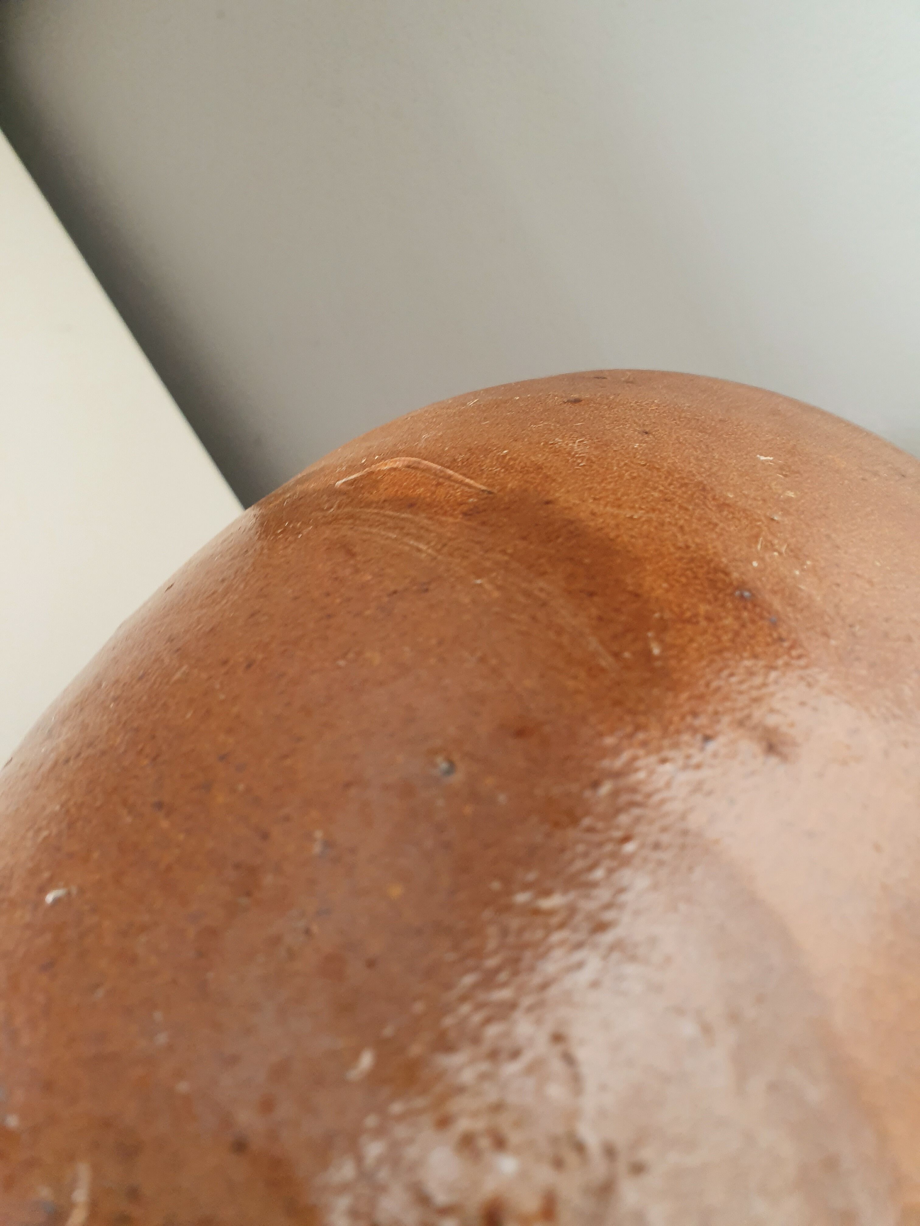 Enamelled sandstone jug