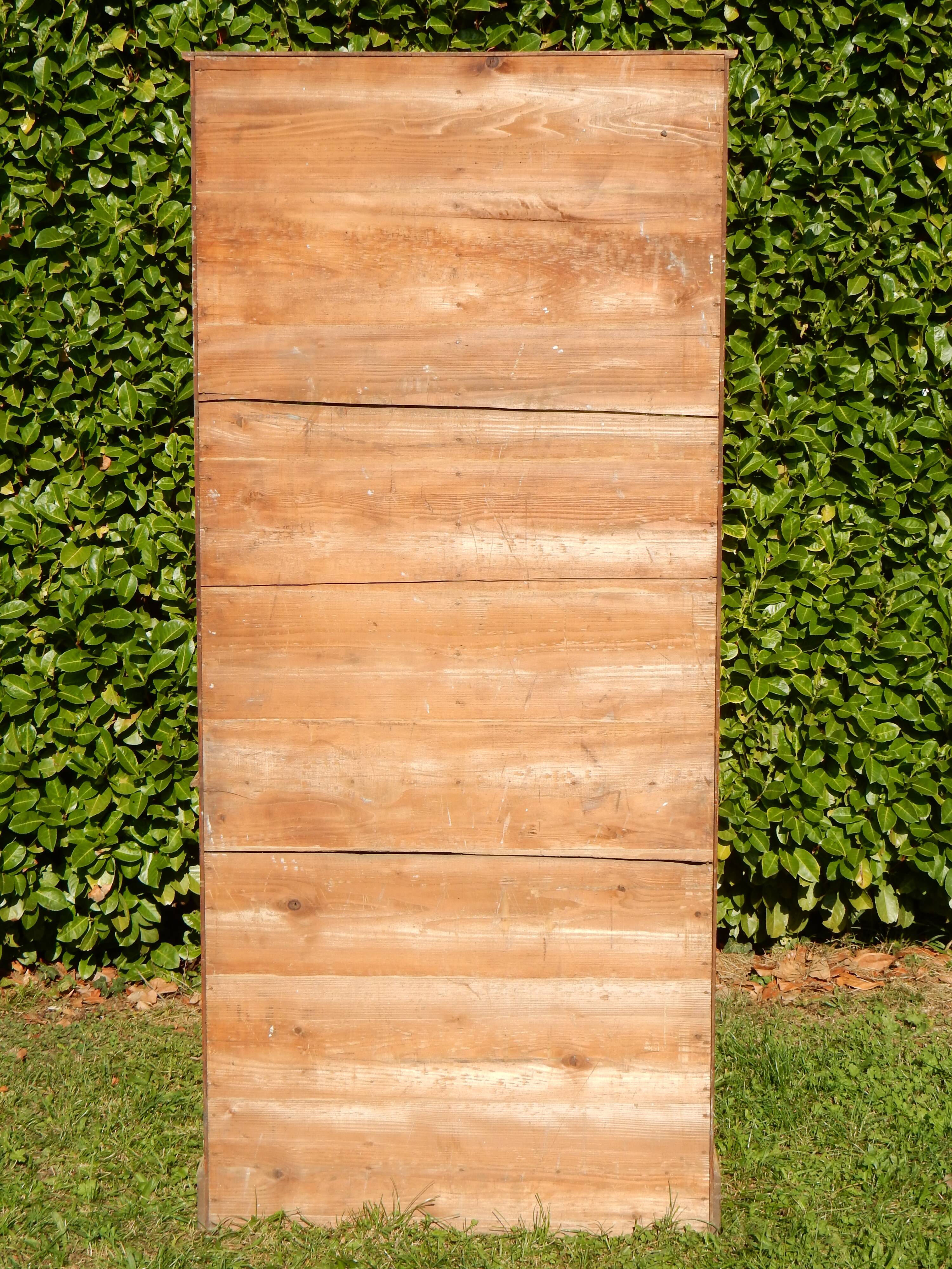 Superbe ancien meuble de métier à casiers et placard en chêne massif