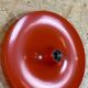 60s 70s discus wall lamp Teka Orange Space Age design aluminum metal