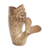Zoomorphic vase fish Vallauris ceramic