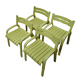 Set of 4 bent plywood dining chairs, 1960s
