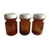 Set of 3 amber jars