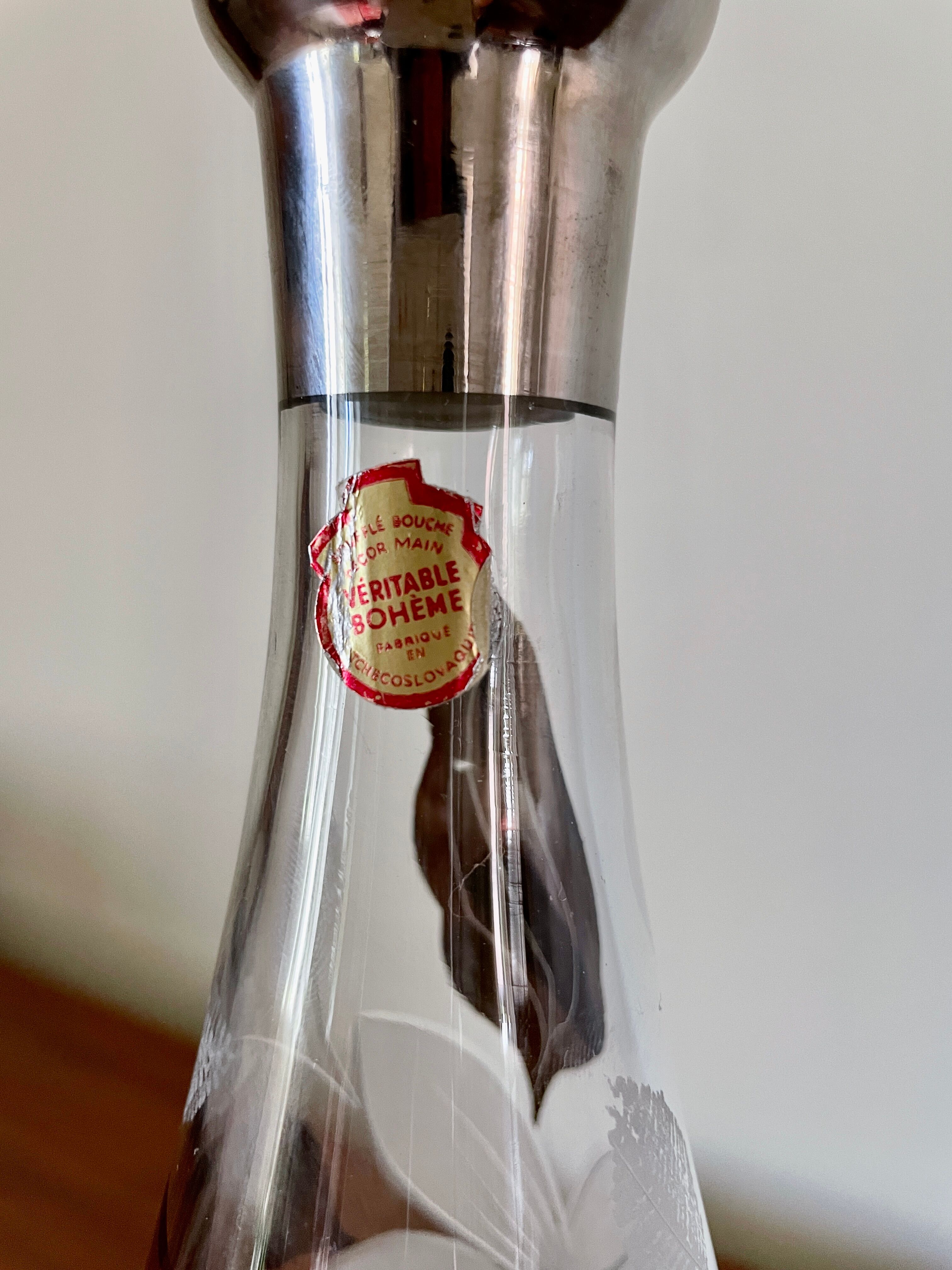 Bohemian crystal liqueur service