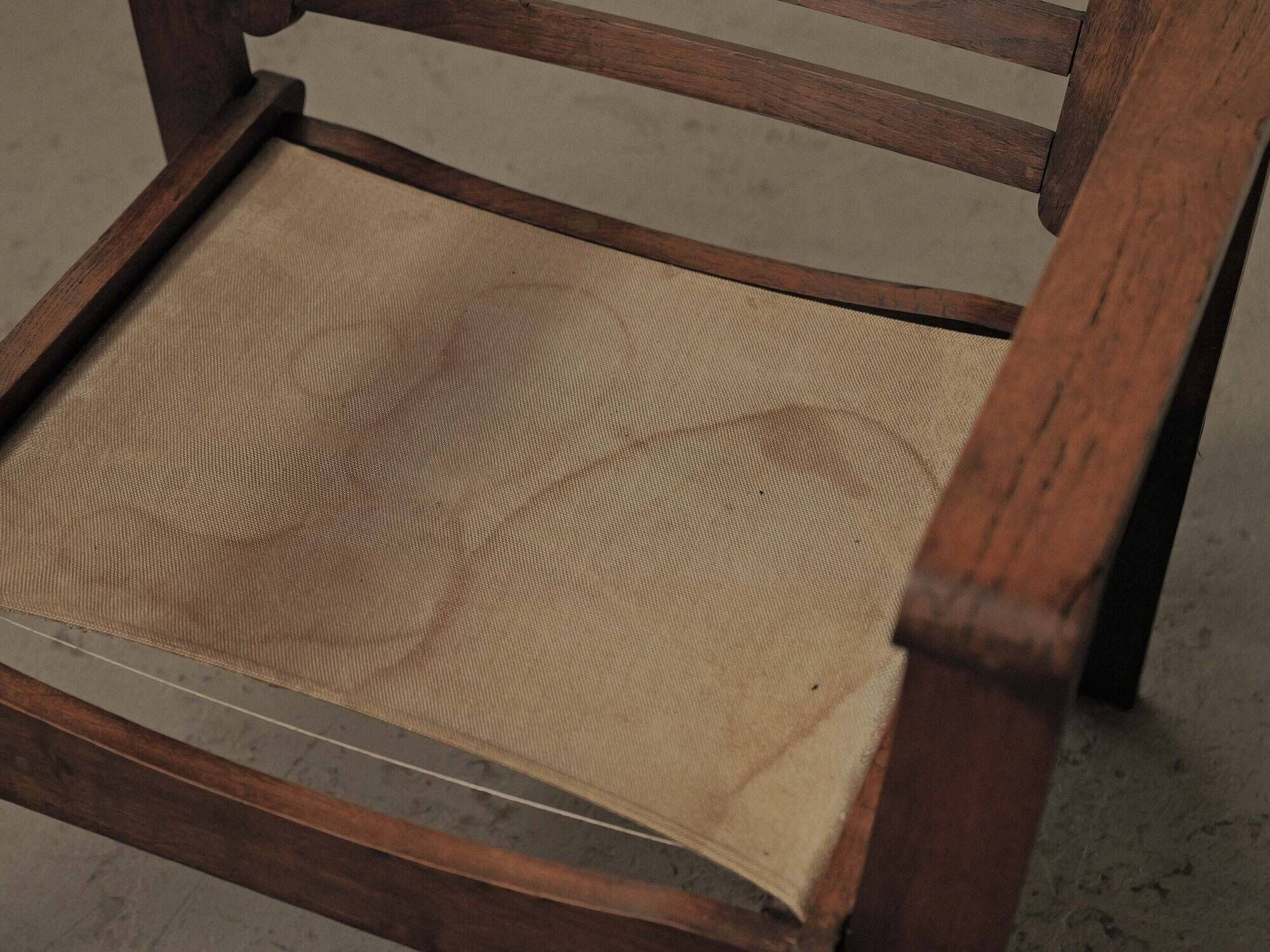 Pair of modernist armchairs in oak, Reconstruction, circa 1940