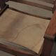 Pair of modernist armchairs in oak, Reconstruction, circa 1940