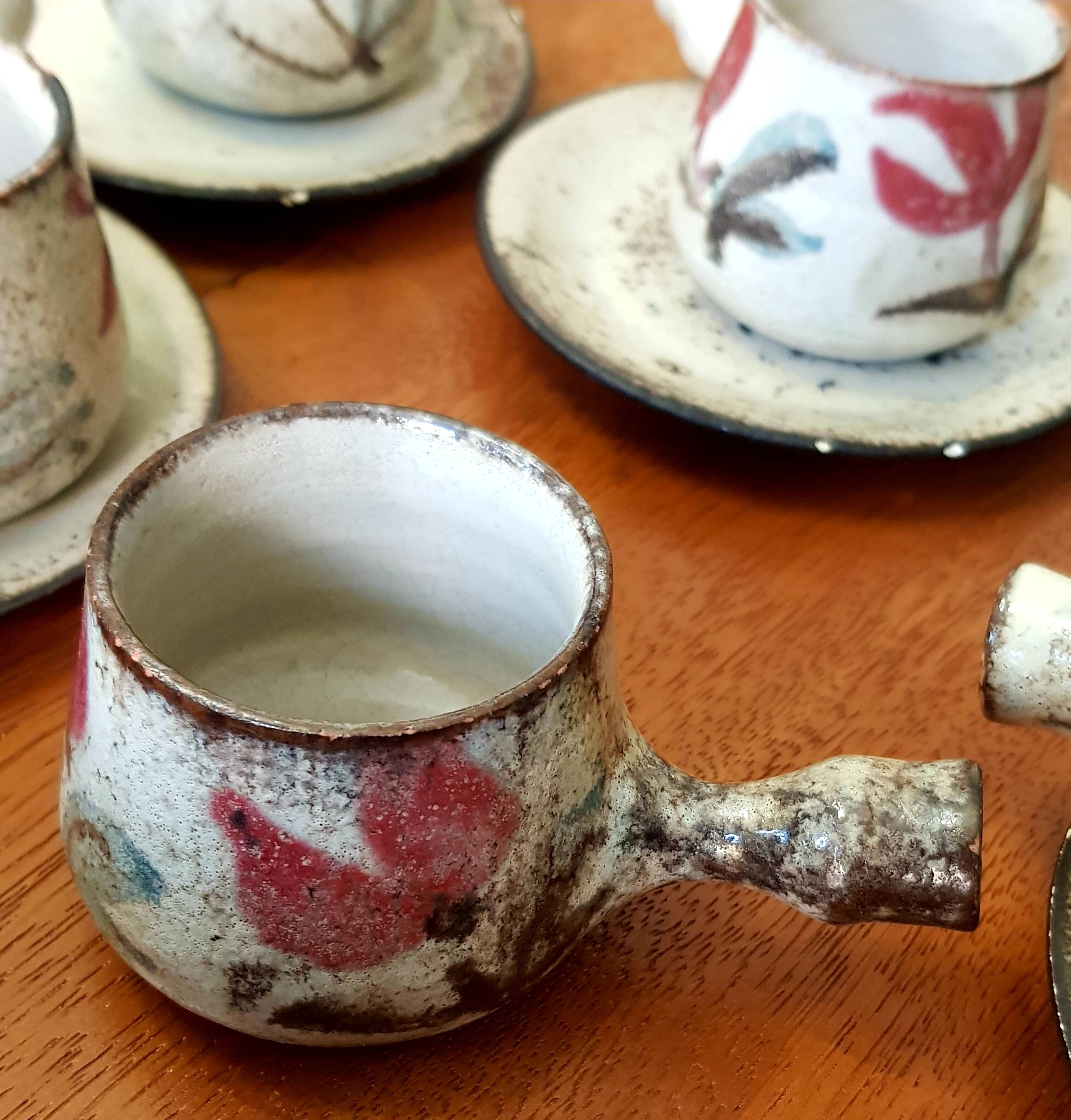 Winlauyet Service à Café 3 En 1 En Céramique Avec Pot à Crème Et