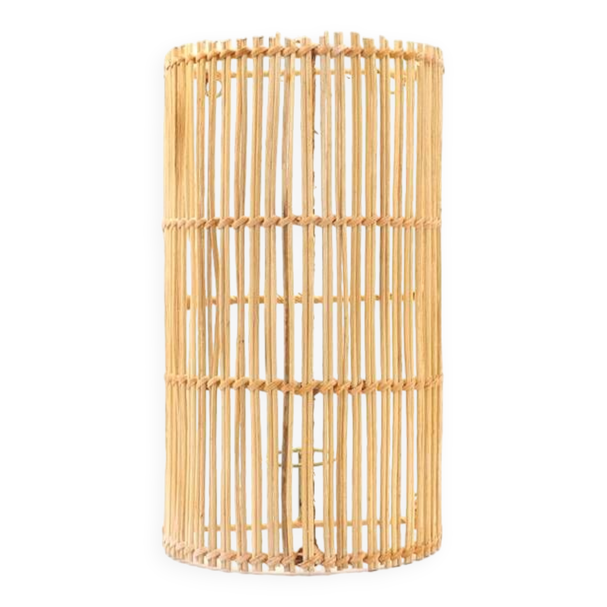 Natural rattan wall light