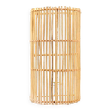 Natural rattan wall light