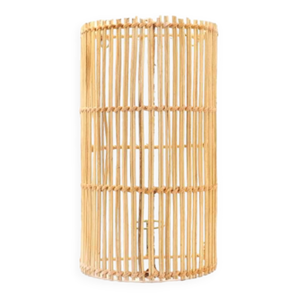 Natural rattan wall light