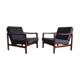 Dark Blue B-7752 Armchairs by Zenon Bączyk for Swarzędzkie Fabryki Mebli, 1960