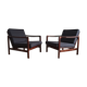 Dark Blue B-7752 Armchairs by Zenon Bączyk for Swarzędzkie Fabryki Mebli, 1960