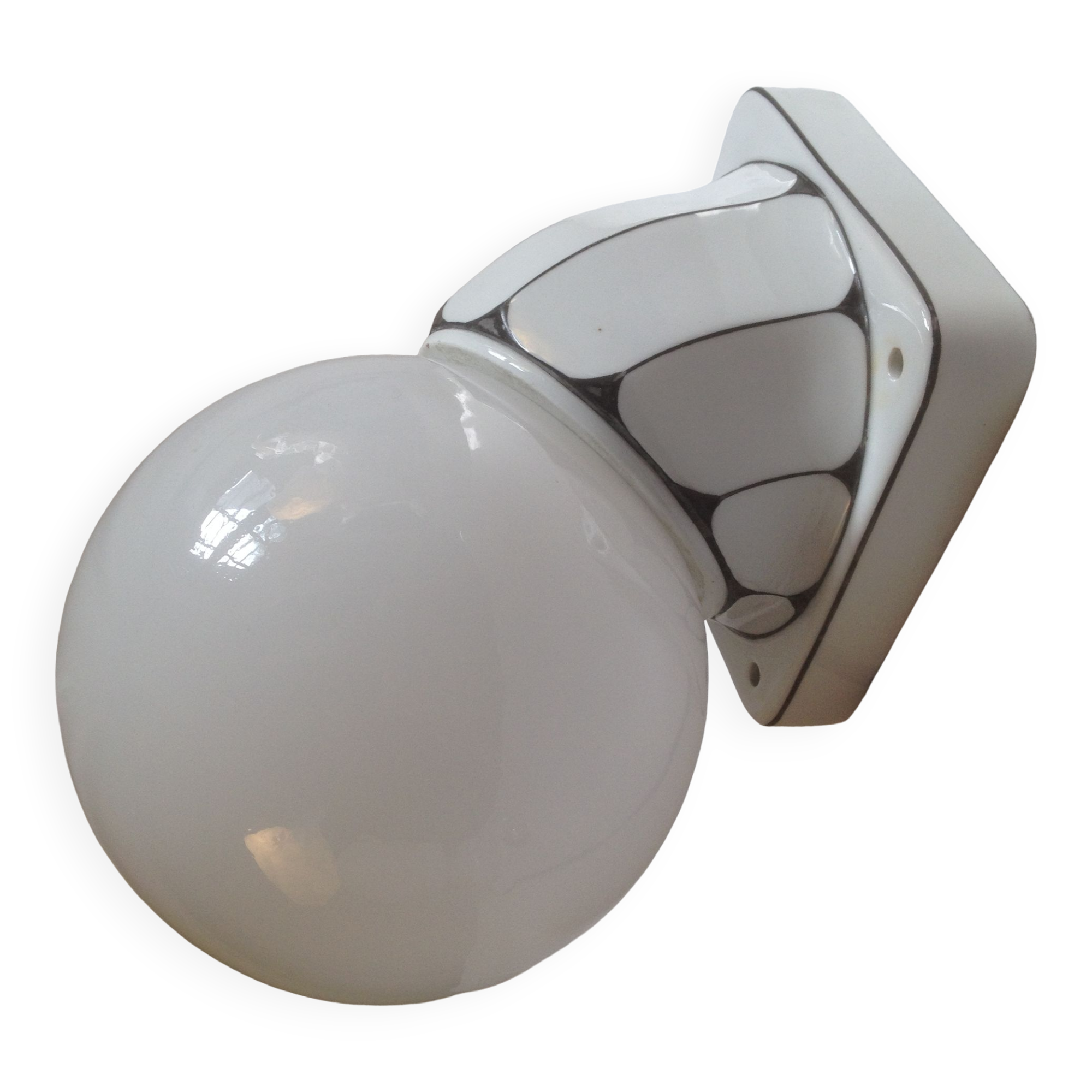 Wall lamp GHG Gesch glass globe and ceramic art deco style