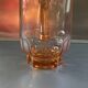 Vintage pink moulded glass water pitcher, 40-50s.