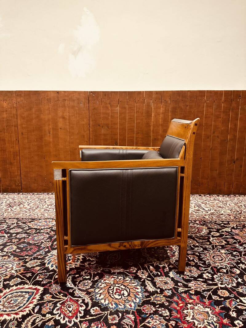 Classic Art Deco Armchair Black Low