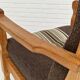 1970s, Danish design, oak wood armchair in furniture wool.