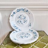 Arcopal forget-me-not flower dessert plates