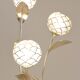 Lampadaire floral laiton & nacre 1970s
