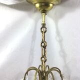 Chandelier with 8 lights in bronze and crystal