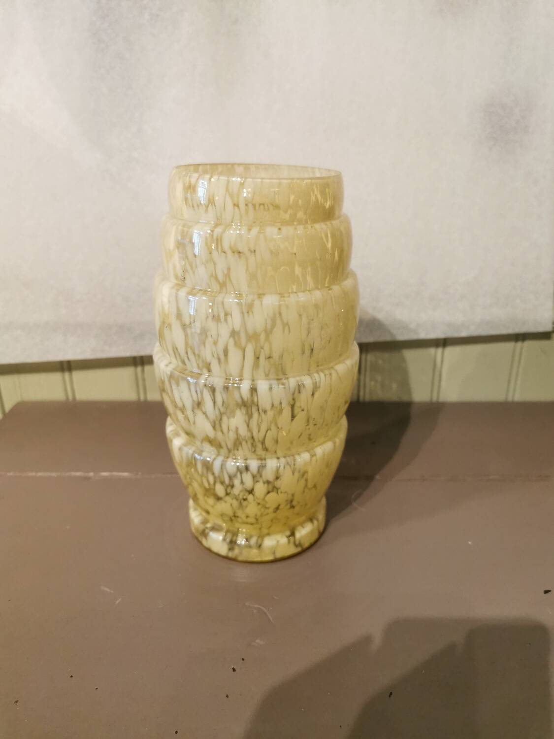 Clichy glass art deco vase