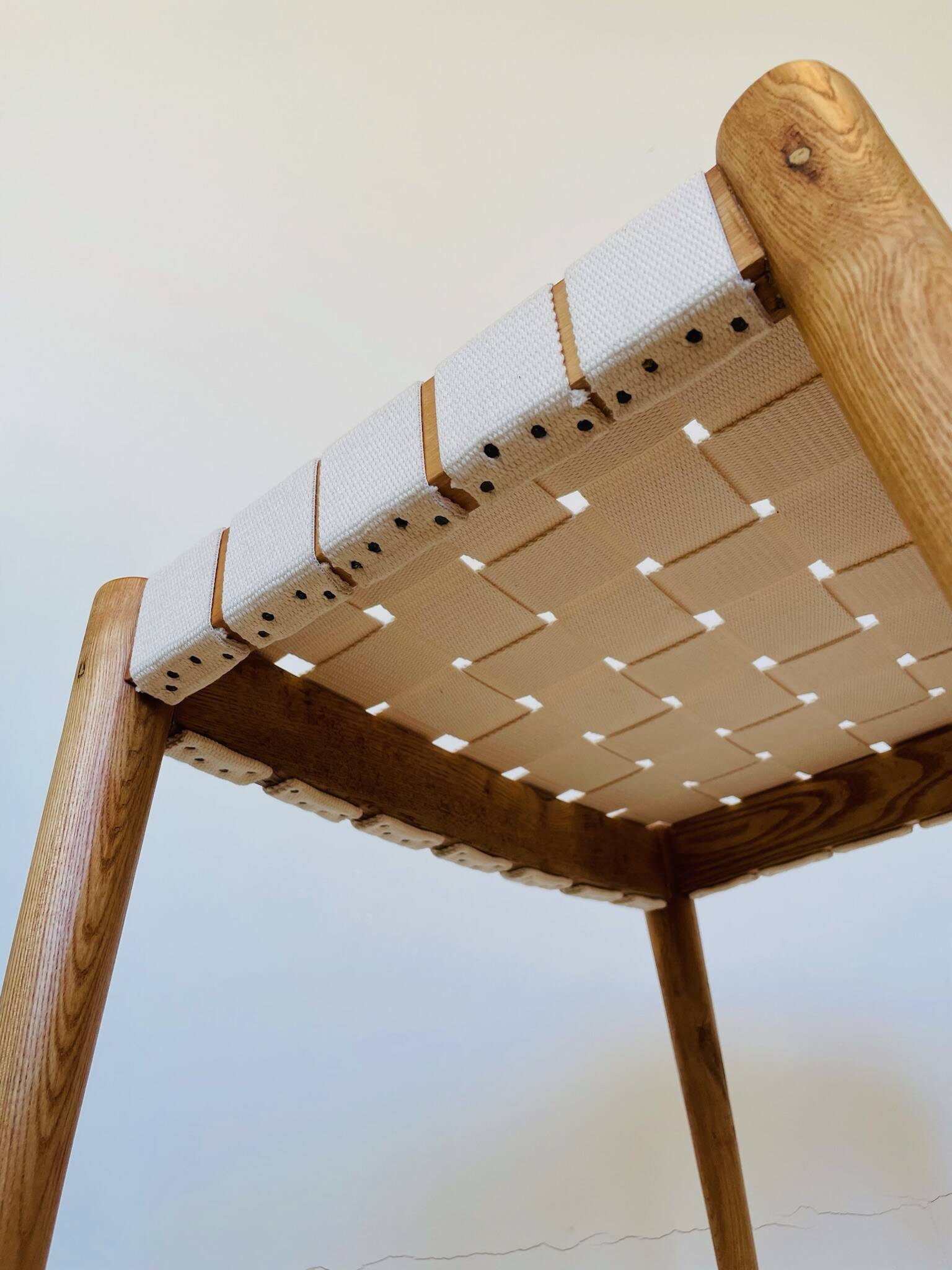 Vintage Wooden Ottoman from Czechoslovakia 1970’s