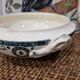 Petite soupière rare terre de fer ancienne salins rigal ameline motif cambaceres décor bleu abeilles