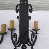 Pair of wrought iron wall light