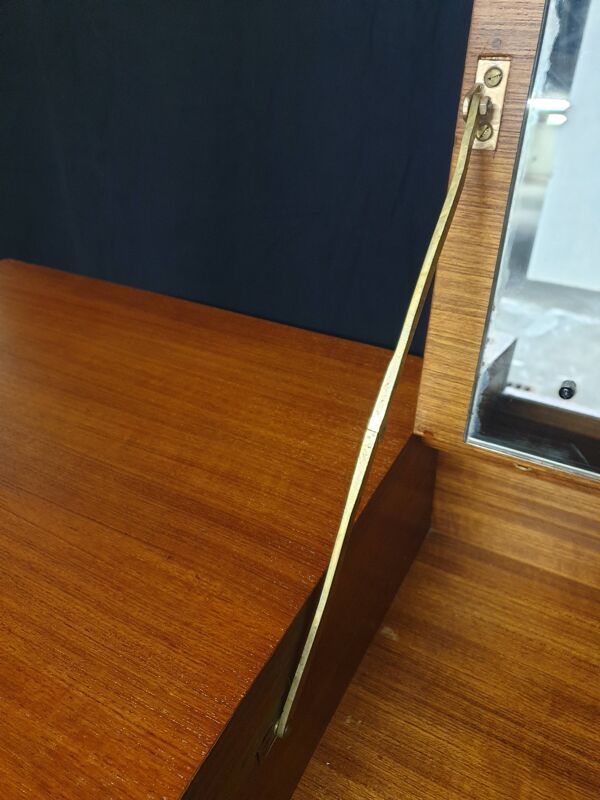 Coiffeuse teck design Roche Bobois mid-century