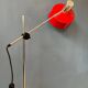 Adjustable red floor lamp in the style of Hoogervorst.