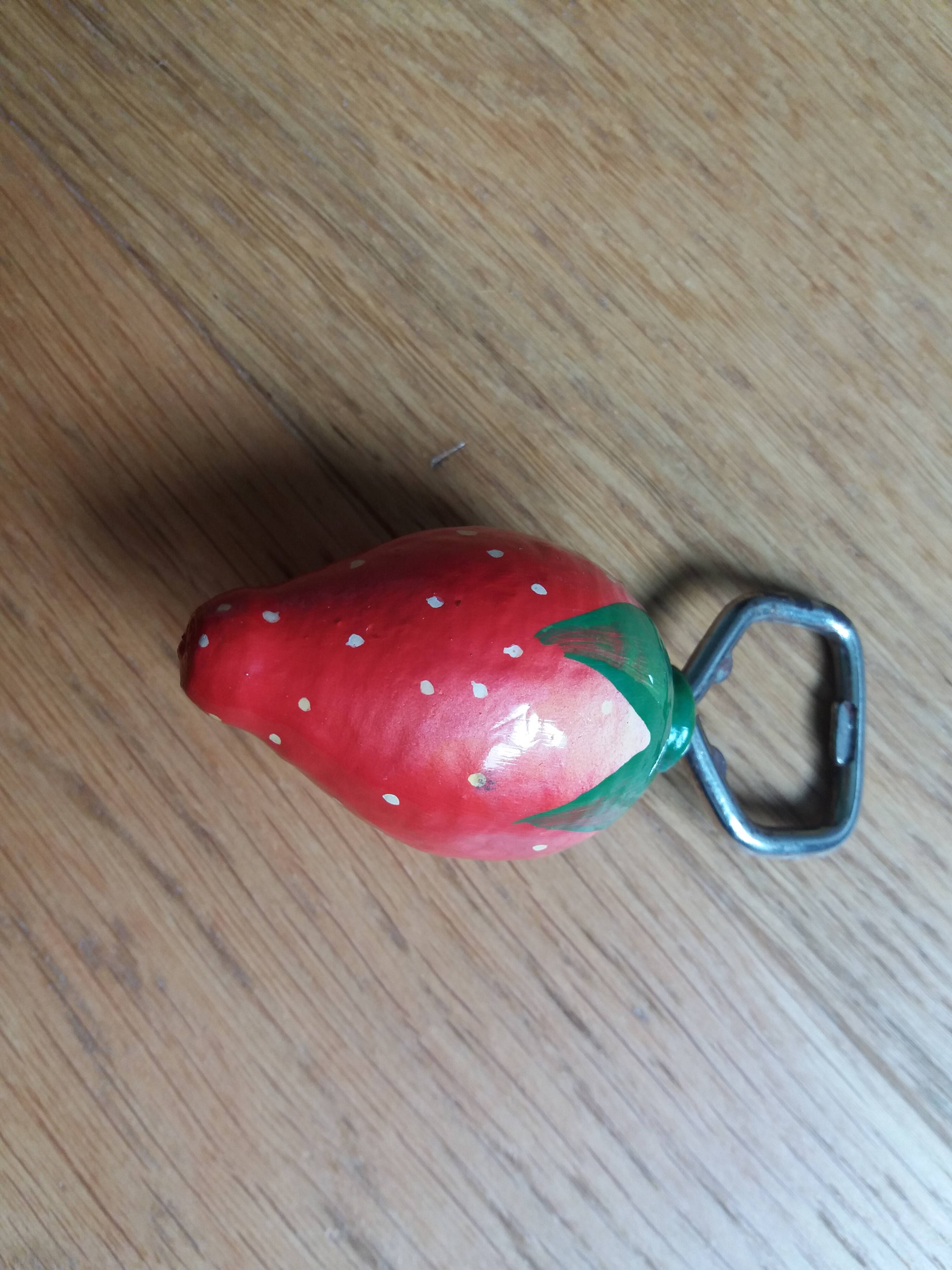 Strawberry, radish and carrot bottle openers