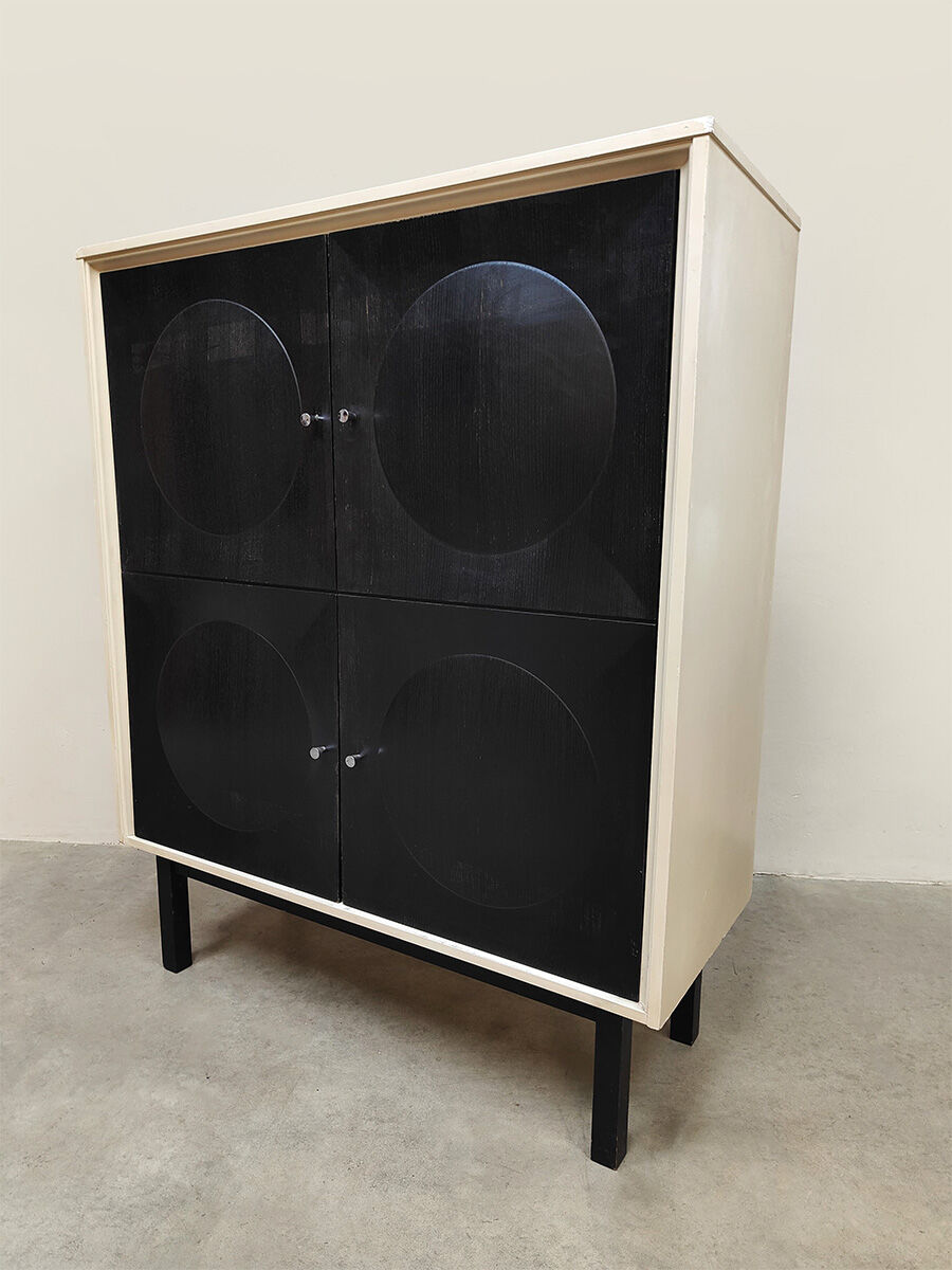 Brutalist circular cabinet vintage 'Geometric design'