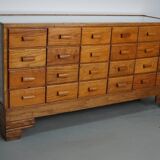 Antique British Oak Haberdashery Cabinet or Shop Counter, 1920/30s