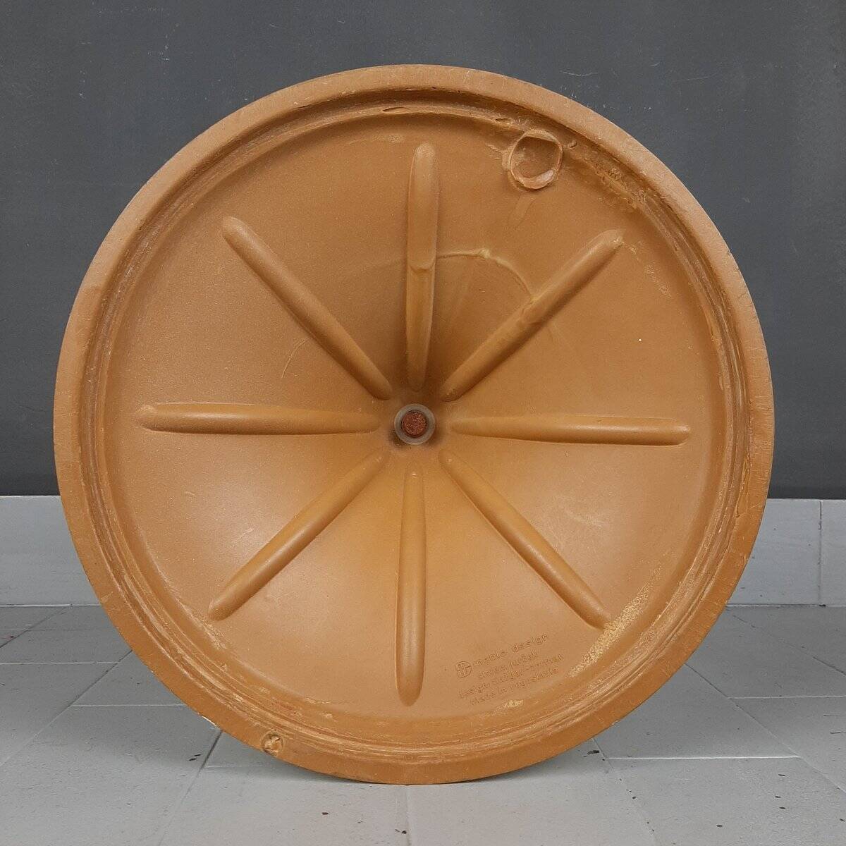 Jurcek stool in white plastic by Bogomir Zorman & Ljerka Finžgar for Meblo Yugoslavia, 1970s