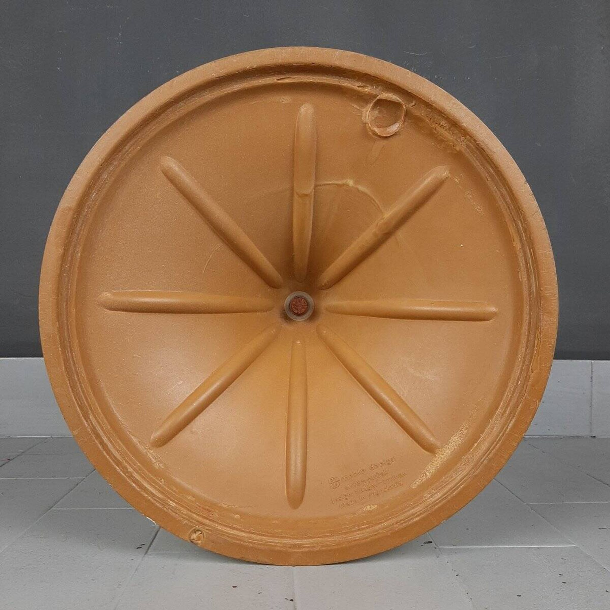 Jurcek stool in white plastic by Bogomir Zorman & Ljerka Finžgar for Meblo Yugoslavia, 1970s