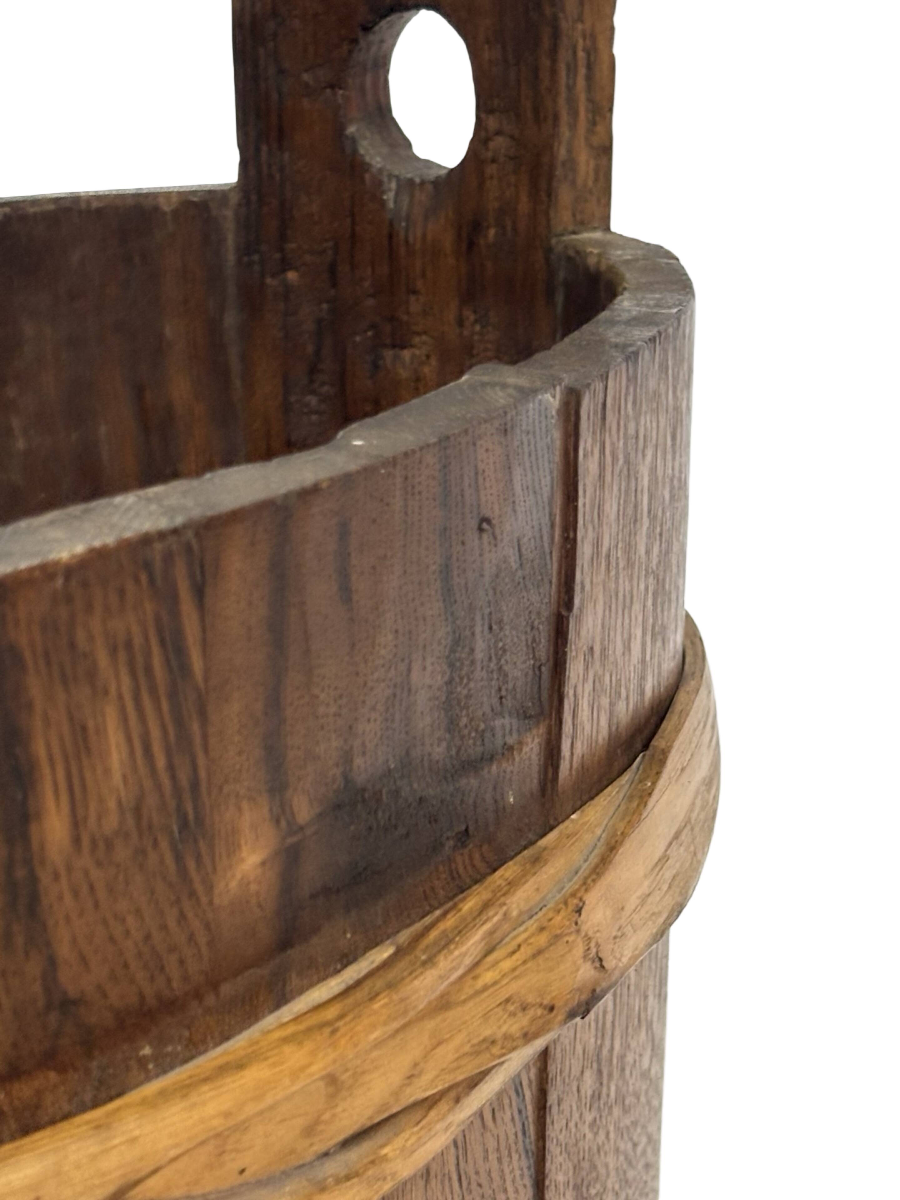 Vintage Wooden Umbrella Stand, 1960s minimalist design