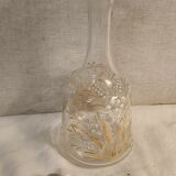Carafe en verre décors muguet